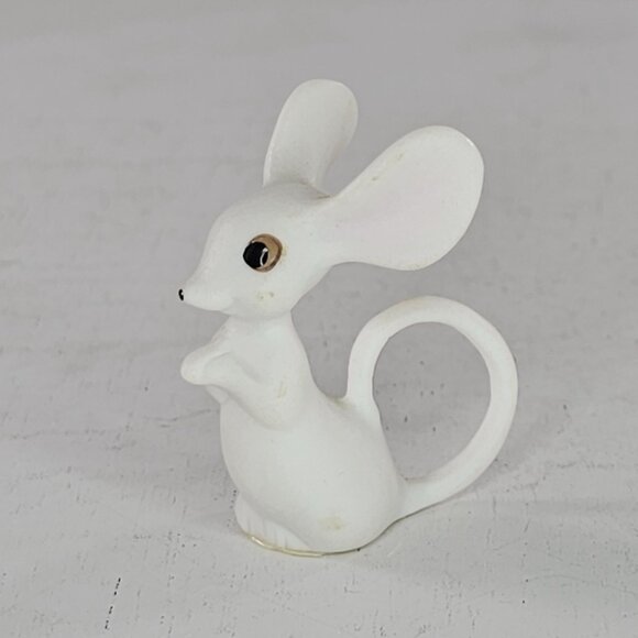 Vintage Freeman McFarlin George Good White Ceramic Mouse Rat Figurine Miniature - Picture 8 of 8
